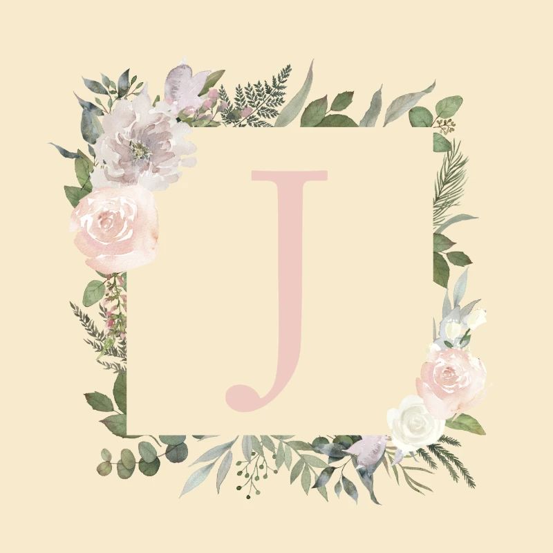 J Monogramme Eucalyptus Boho