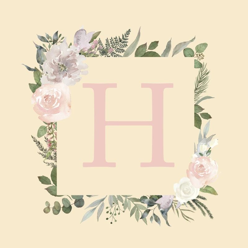 H Monogramm Eukalyptus-Boho
