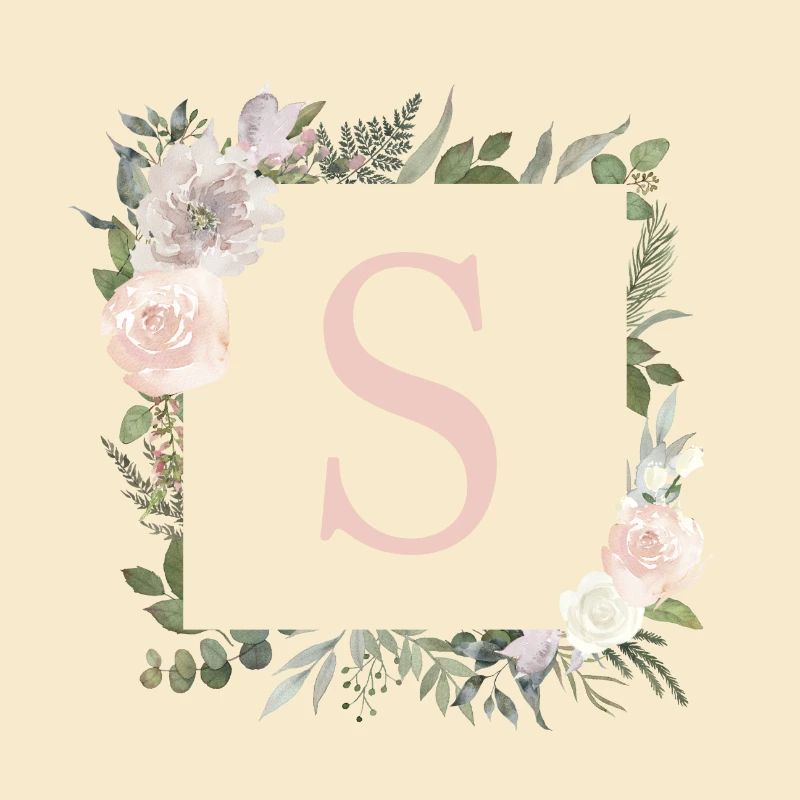 S Monogram Eucalyptus-Boho