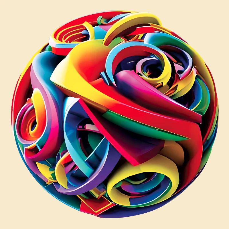Abstrakte 3D-Graffiti-Farben