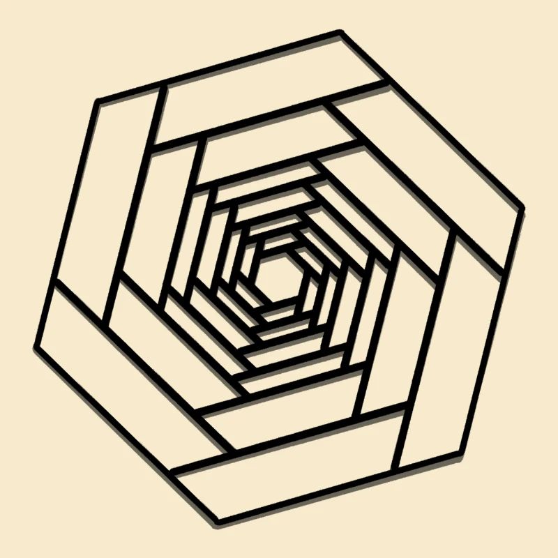 Hexagone infini design