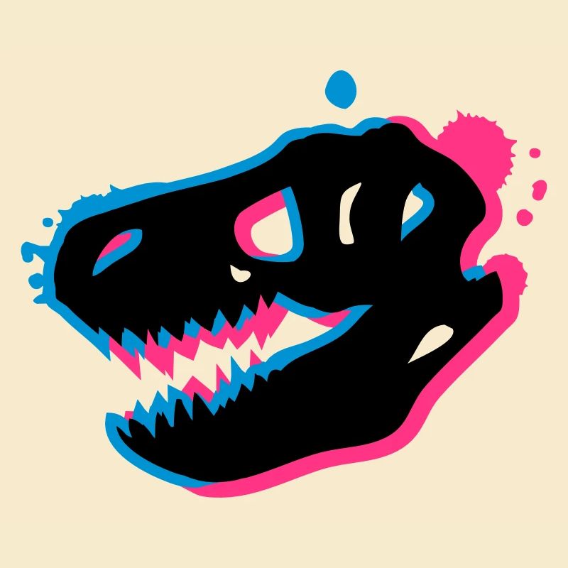 T Rex Schädel 3-D
