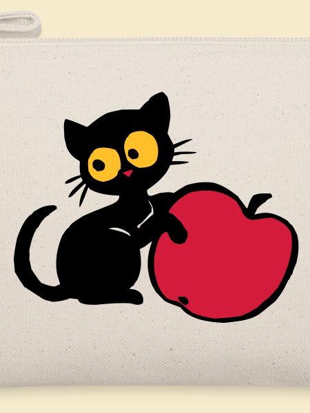 Kitten with apple