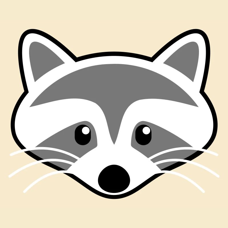 Süßer Waschbär Kopf