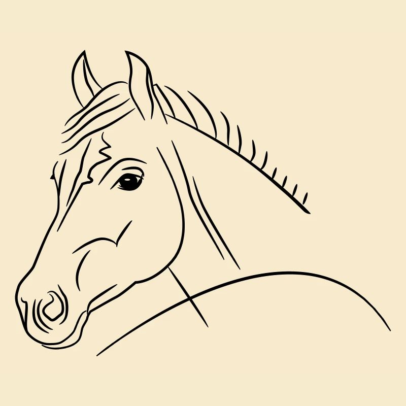 Illustration de tête de cheval