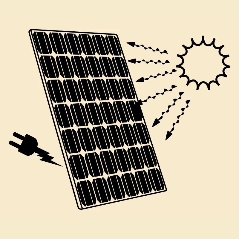 Panneau solaire avec soleil