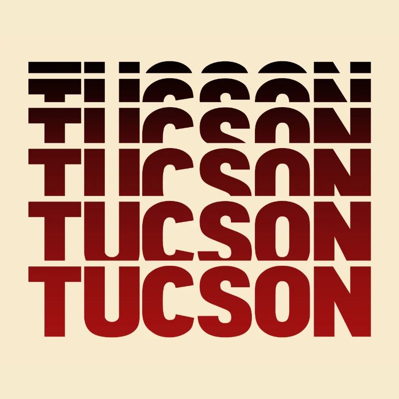 Tucson Lettering Gradient Poster