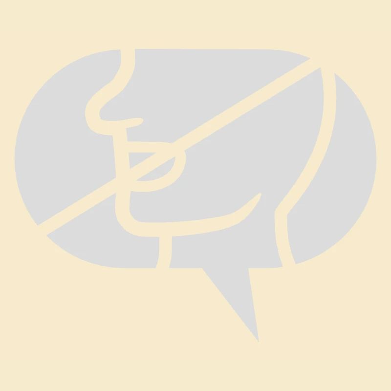 Forbidden Communicate Icon Speech Bubble