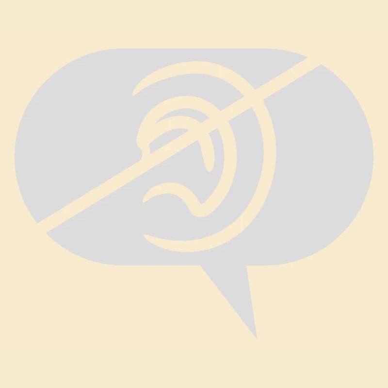 Symbole d’écoute interdit Bulle de discours