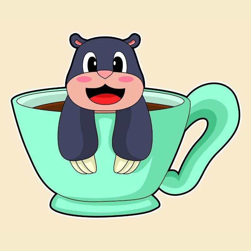 Maulwurf Tasse Kaffee
