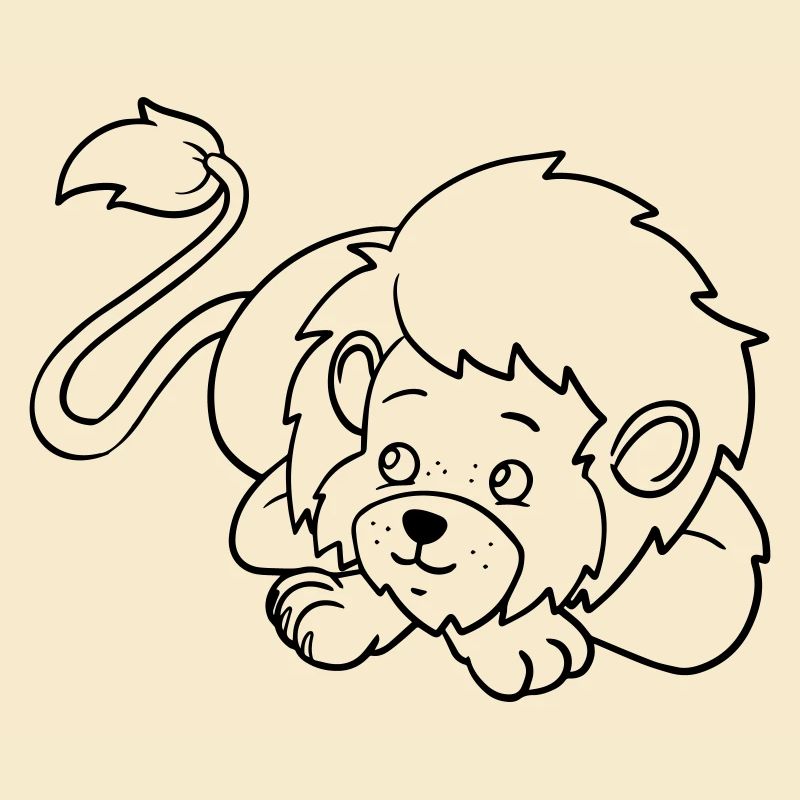 🦁 Cute lion for creative minds & little artists