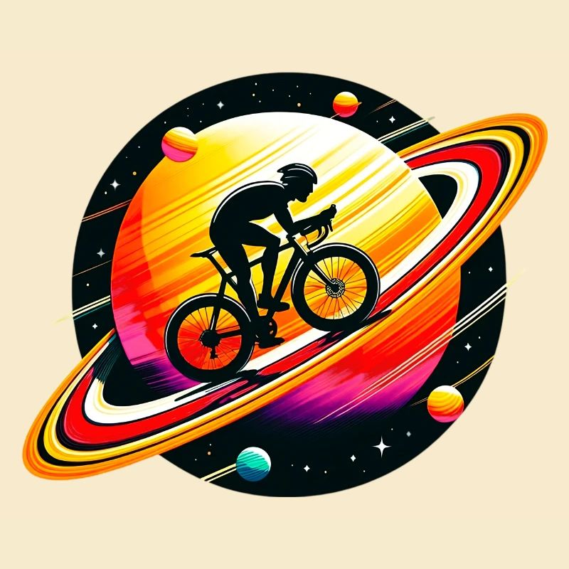 Cyclist on Saturn