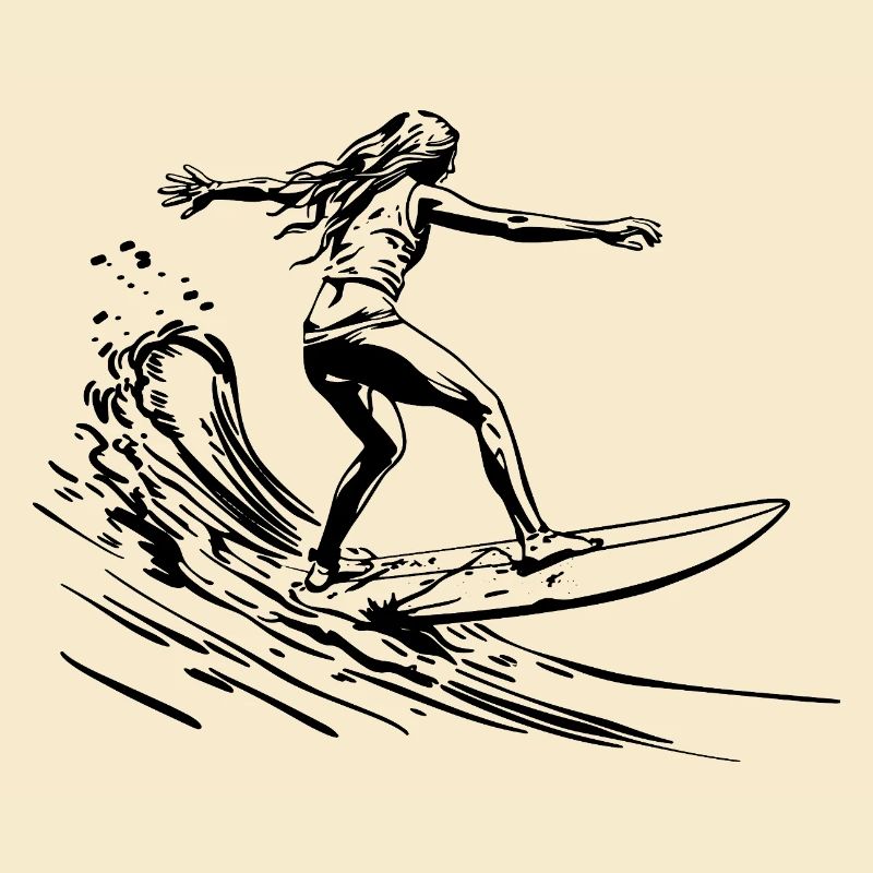 Surfen Mädchen