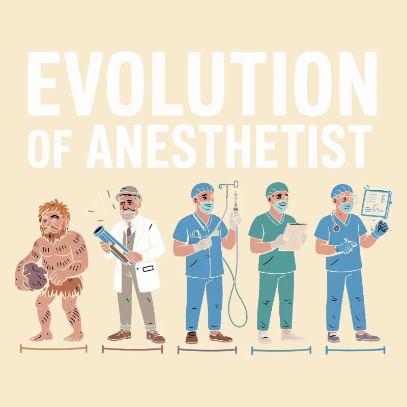 Evolution der Anästhesisten Illustration