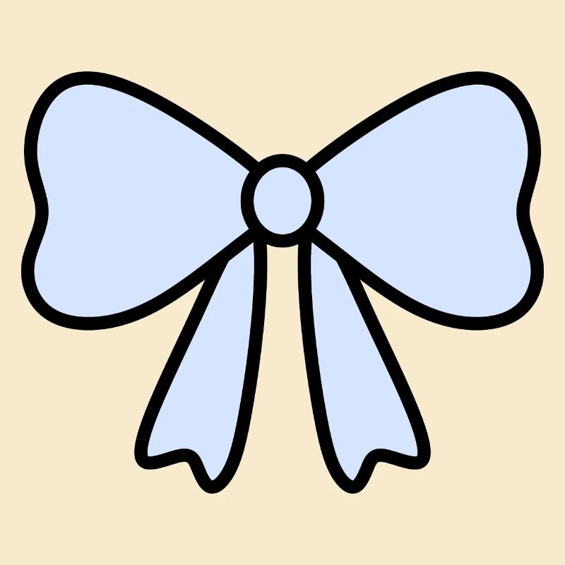 Zartes hellblaues Schleifendesign