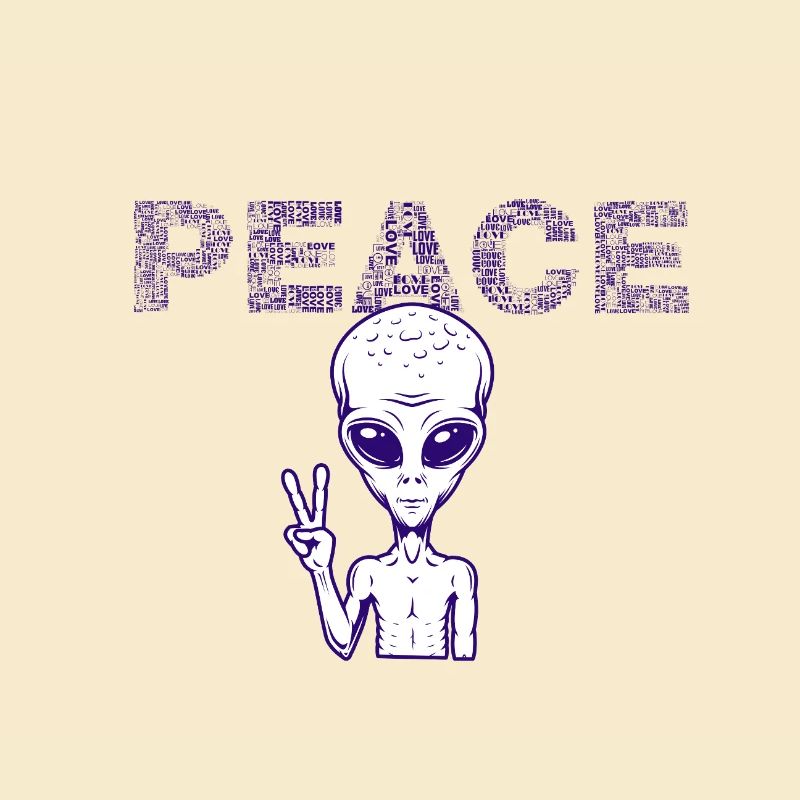 Friedensalien Peacezeichen
