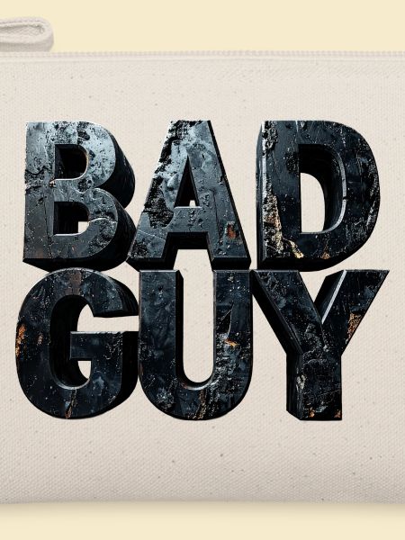 Bad Guy – Dunkle monumentale Buchstaben Skulptur