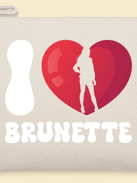 I Love Brunette Herz Silhouette