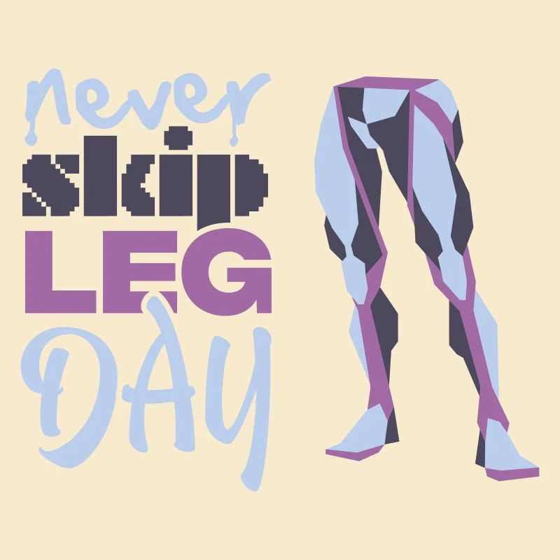 Never Skid Leg Day Graphic
