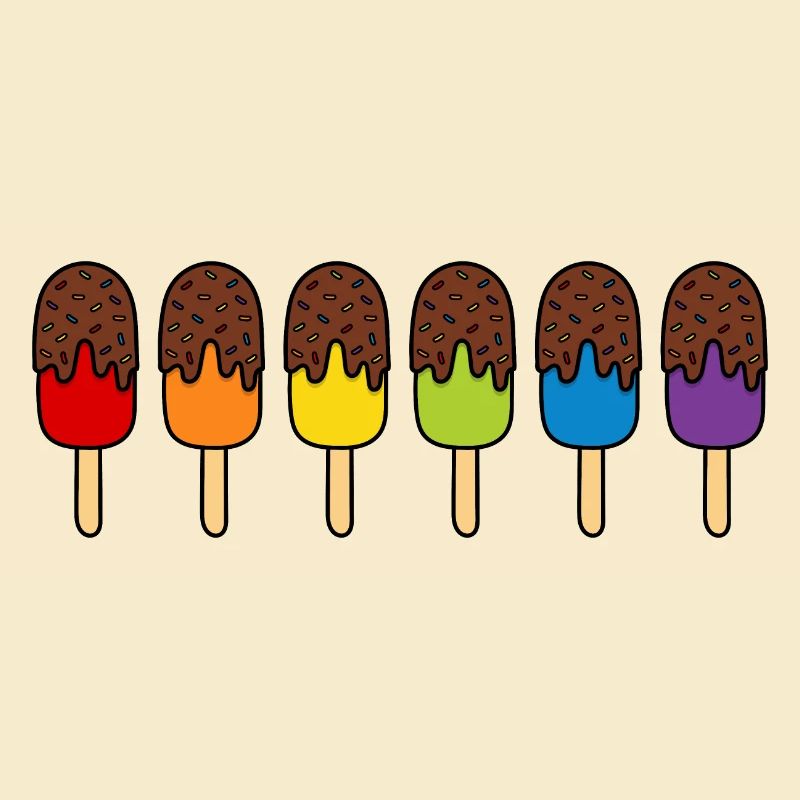 EIS Regenbogen LGBTQ+ Schoko Eiscreme Pride Month