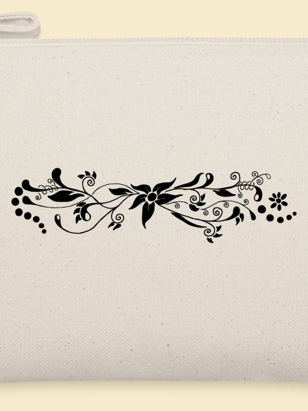 Blumenmuster schwarz