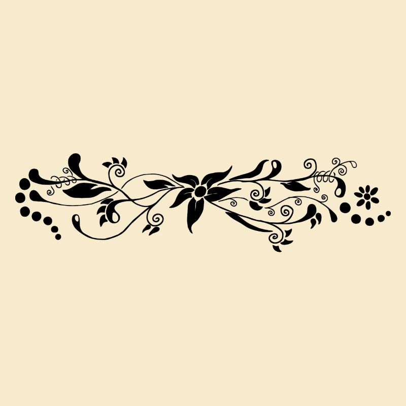 Blumenmuster schwarz