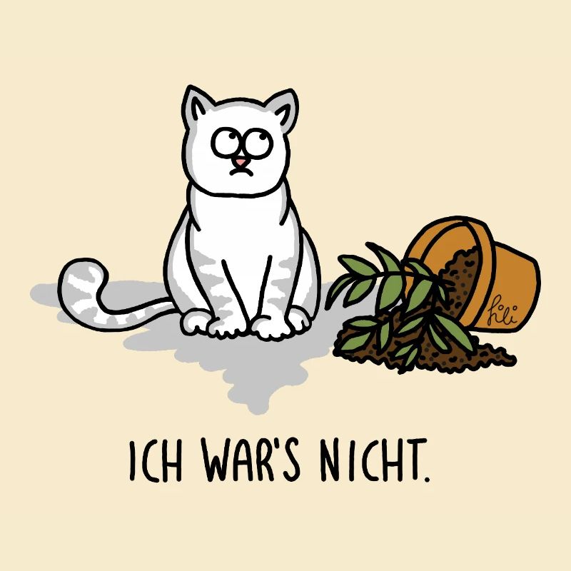 Ich war´s nicht - schuldige freche Katze