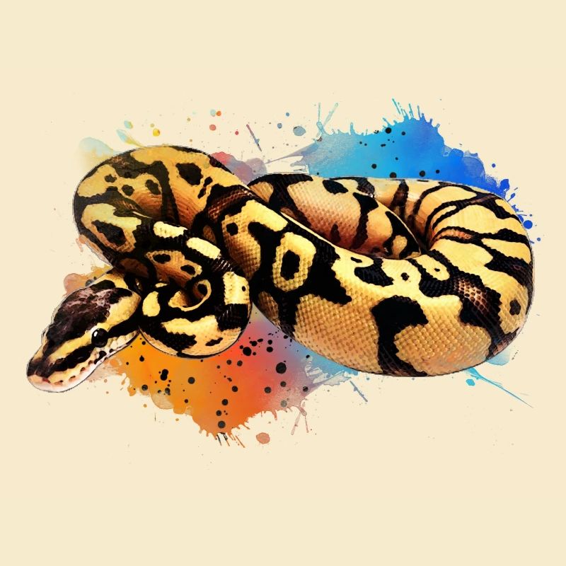 Ball Python Watercolor Reptile Keeper Snake Design