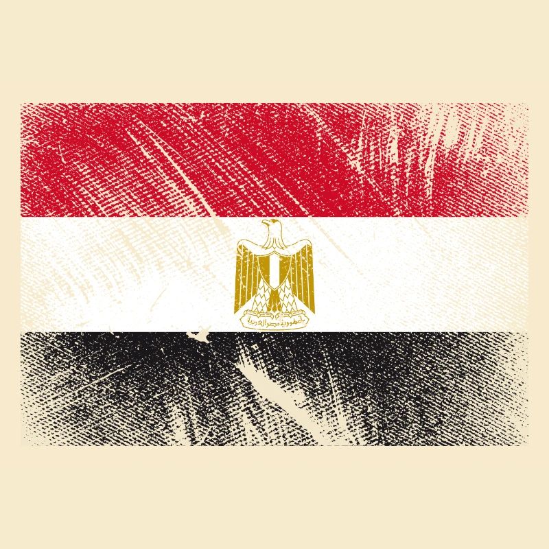 Drapeau Egypte - Grunge Vintage