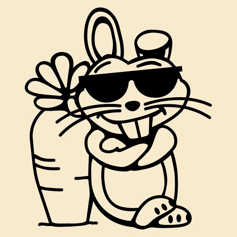 Cooler Hase (vec)