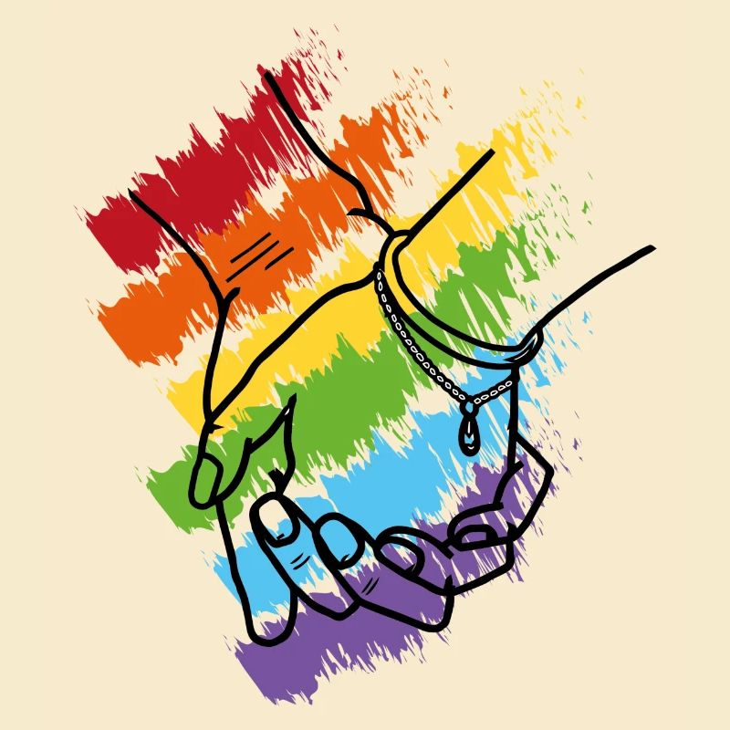Haendchen halten Regenbogen 2