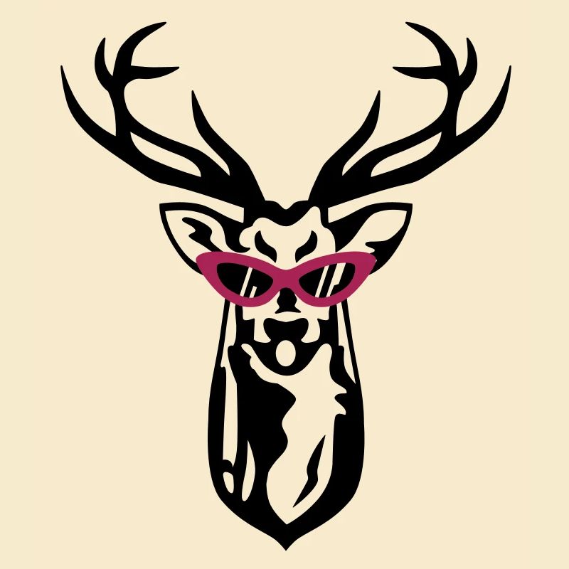 Deer with retro glasses