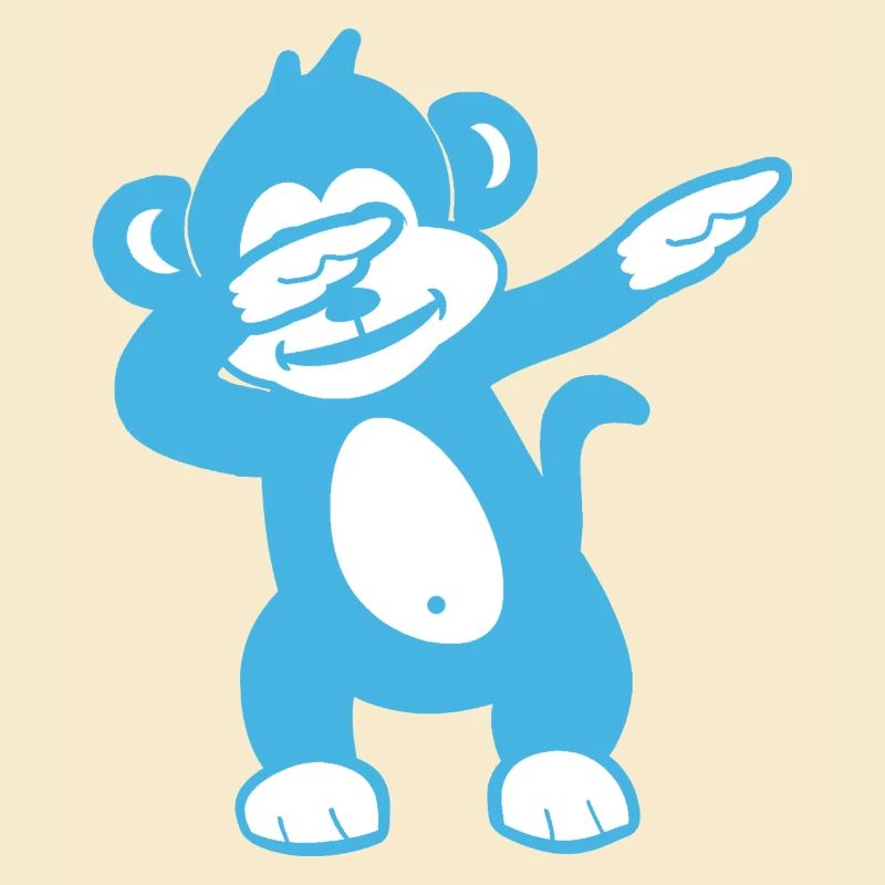 Blue Monkey Mascot - Playful Design