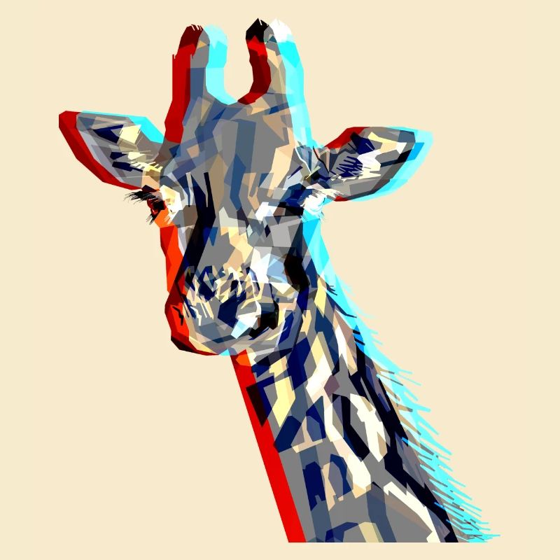 Giraffe with 3D effect