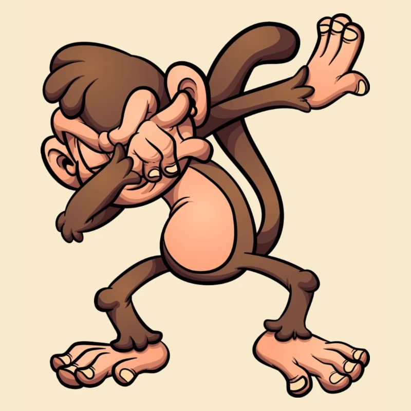 Affe Finger Finger Dummer Cartoon-Stil