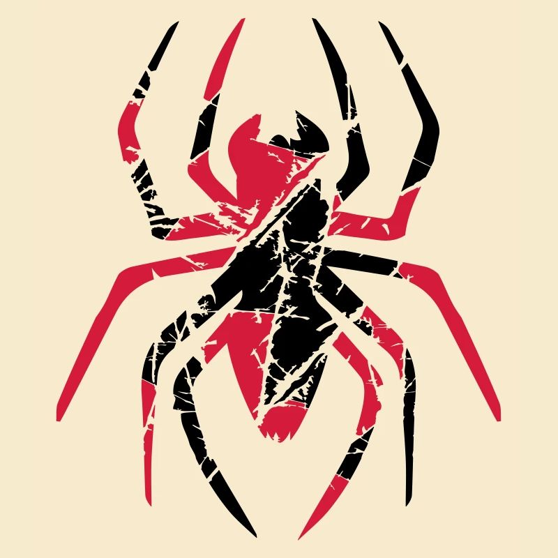 rot kratzer risse spinne logo design ekelig horror