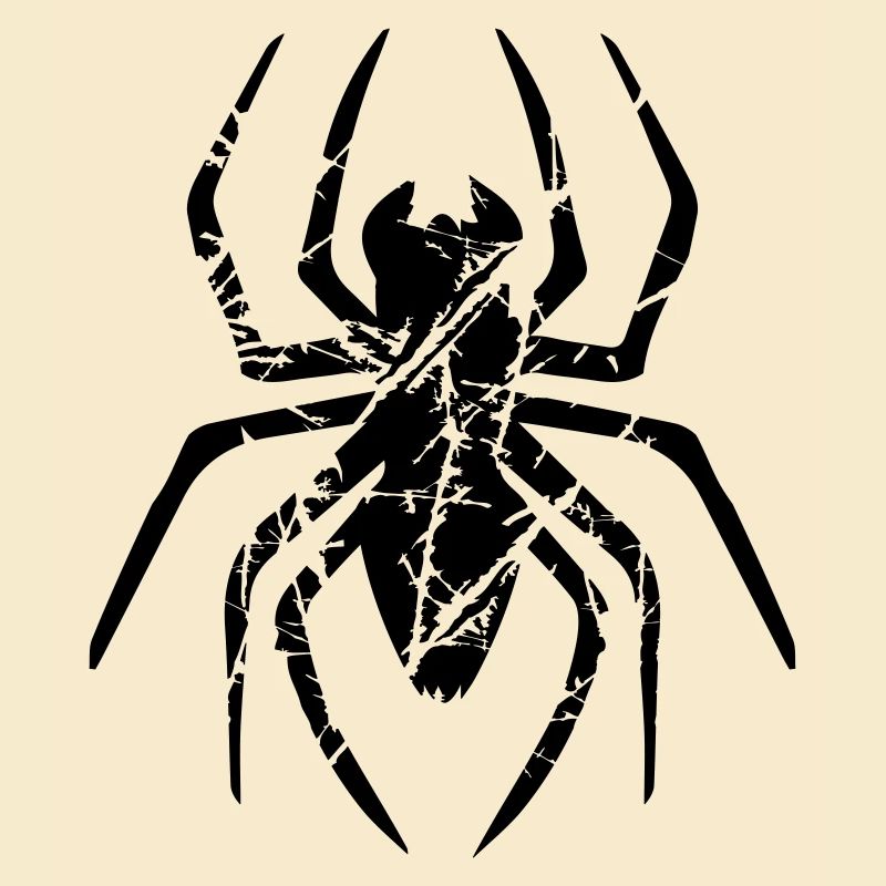 kratzer risse spinne logo design ekelig horror hal