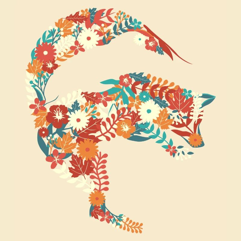 Jumping Flower Fox Flowers Jumping Fox Gift