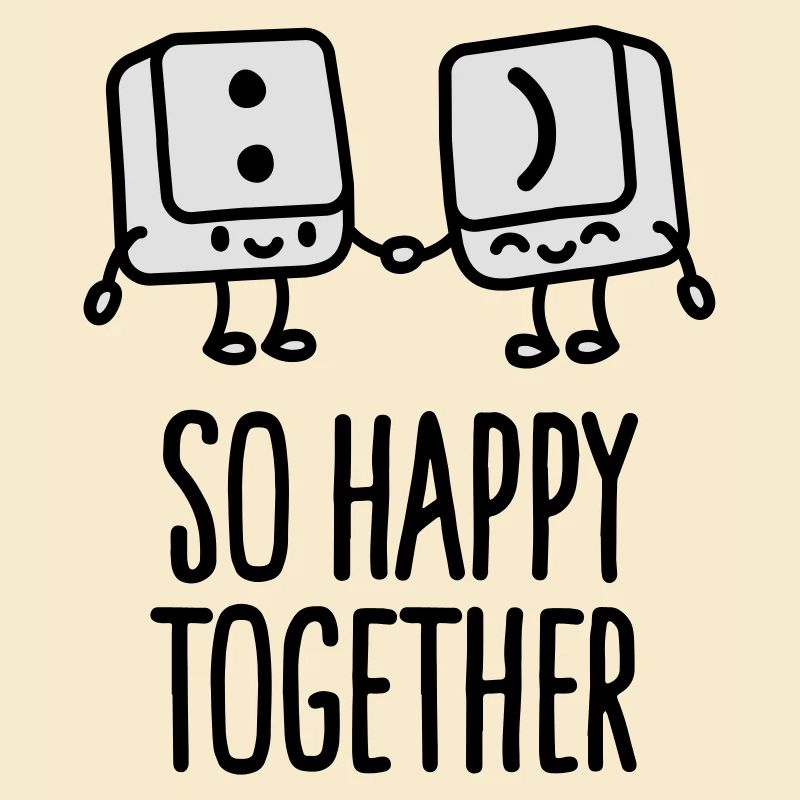 Keyboard keys smiley - So happy together