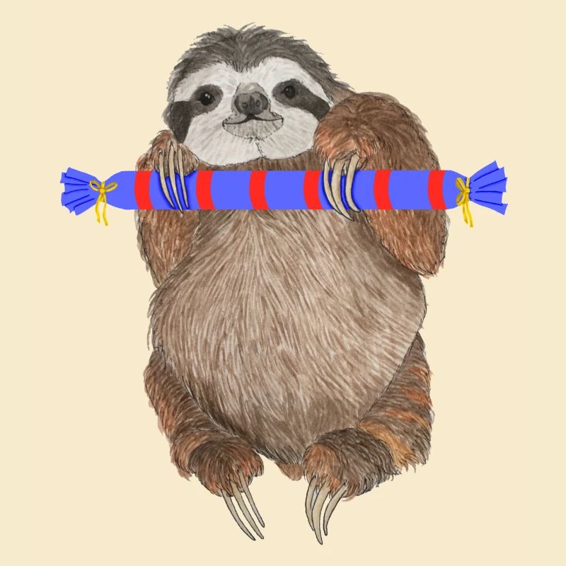 Sloth with gift