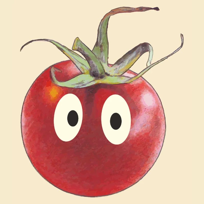 Lustige Tomate mit Augen