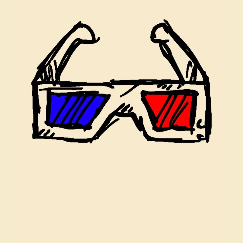 3d brille schwarz