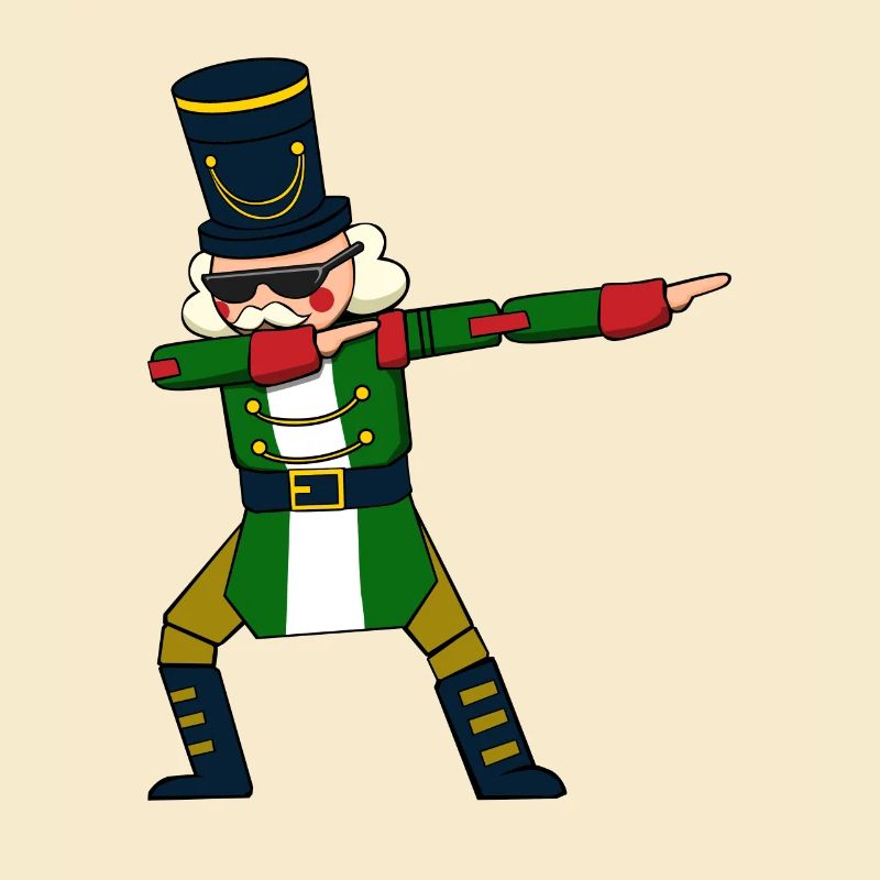 Pull de Noël Dabbing Nutcracker Figure