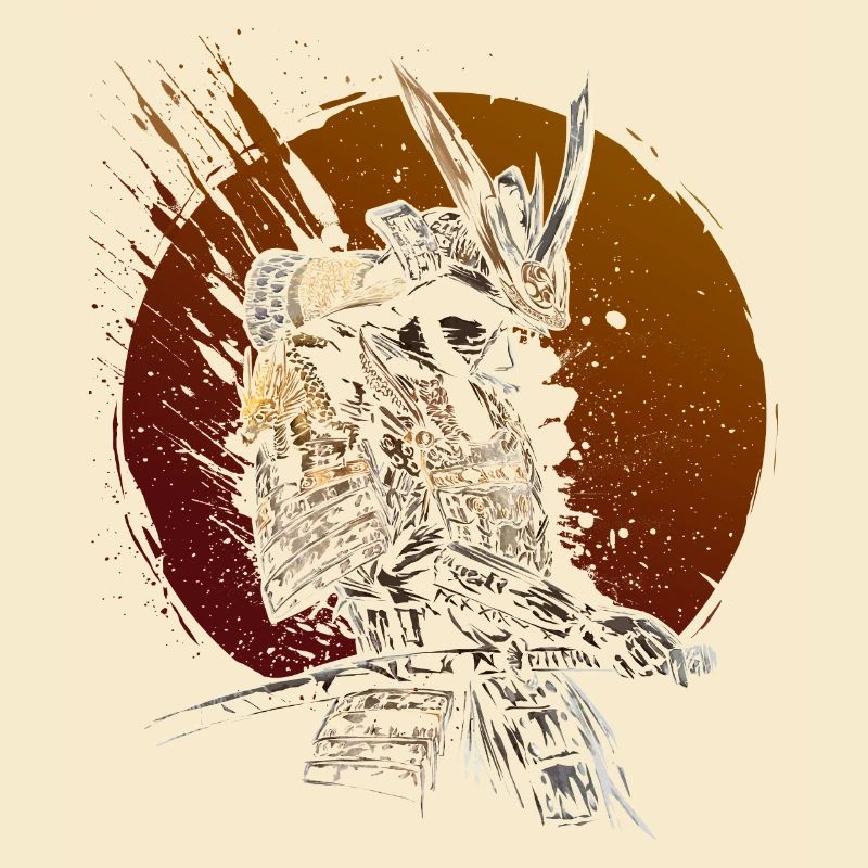 Samurai Warrior Rising Sun Katana Art