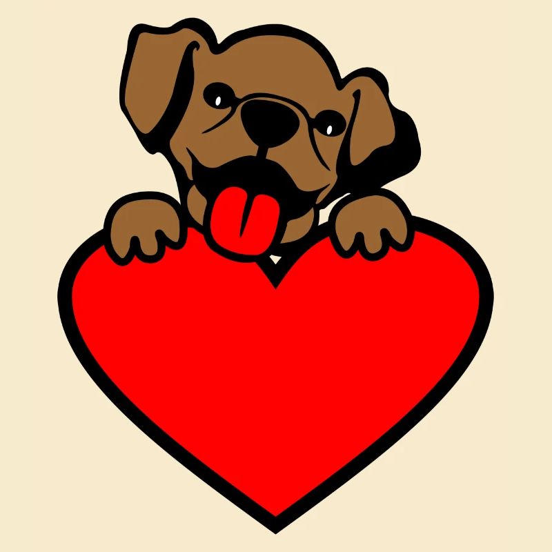 Hundewelpe mit Herz