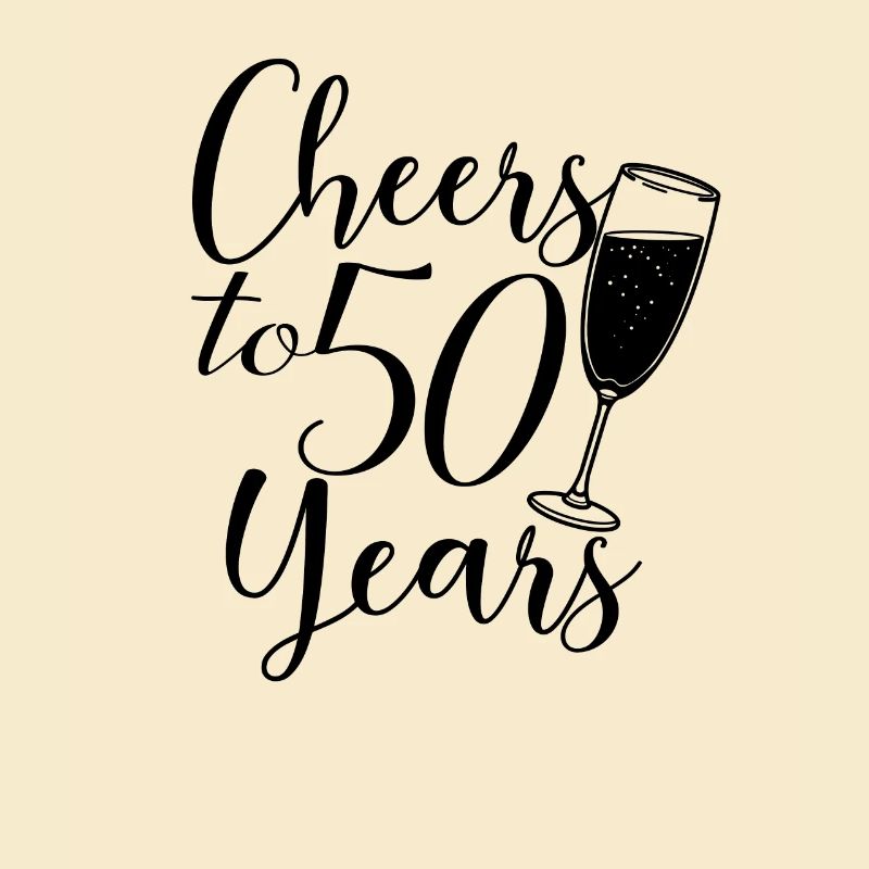 Cheers To 50 Years - Geburtstags- oder Jubiläumsgeschenk