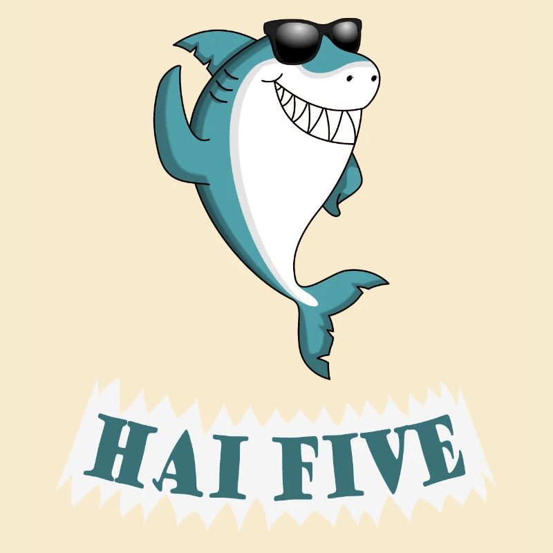 Haifisch High Five oder in dem Fall: HAI FIVE!