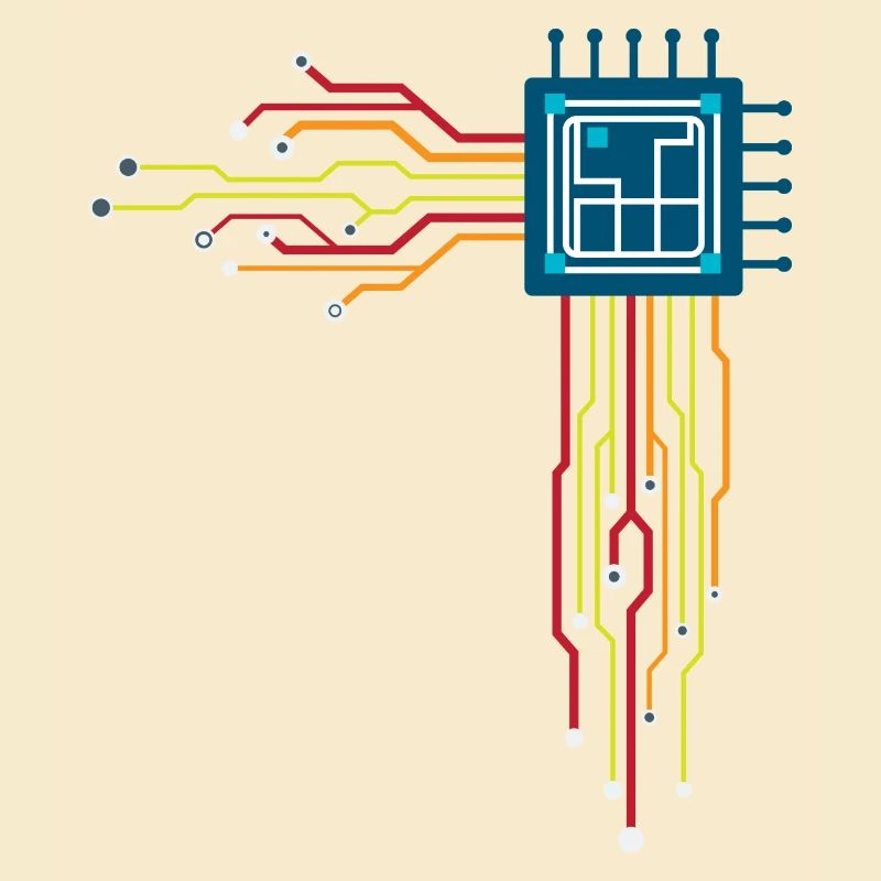 Computer chip - Creative illustration