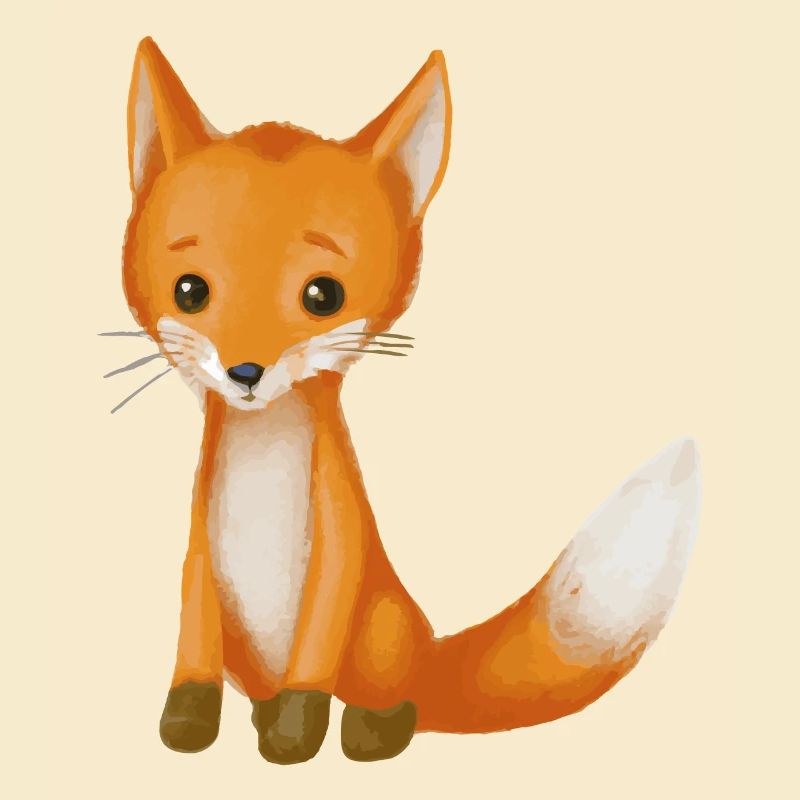 Baby Fox Gift Idea Illustration