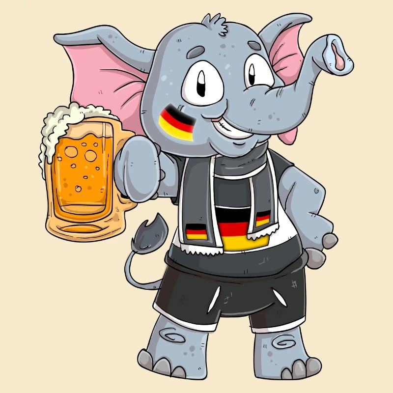Deutscher Fan Elefant